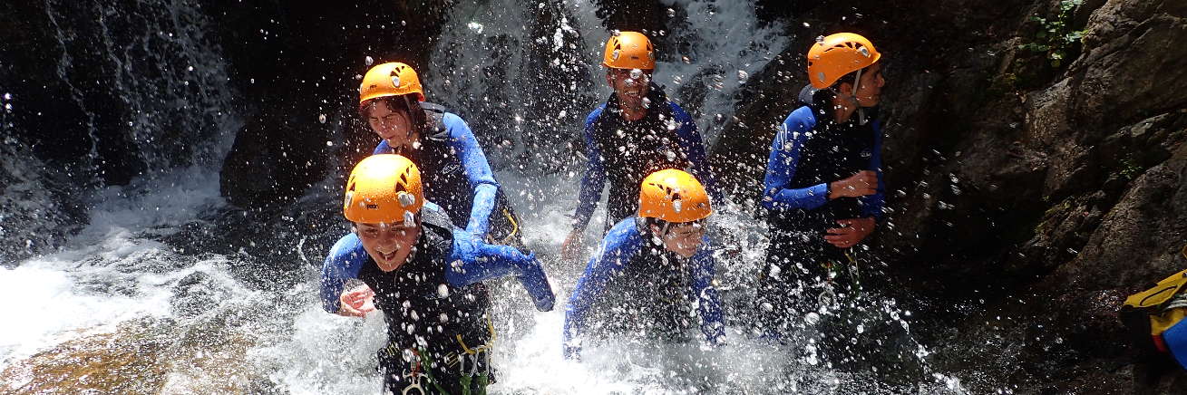 canyoning enfant famille luchon neste oo enfant