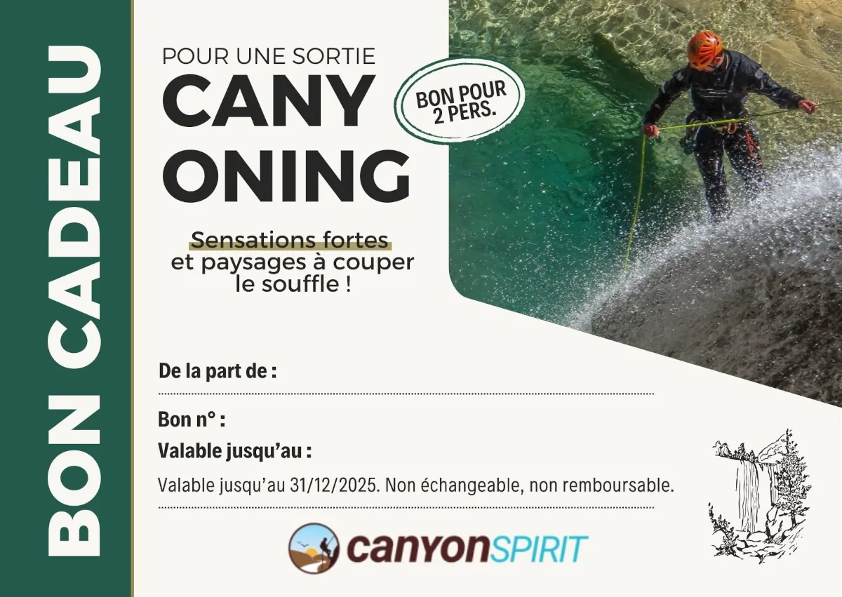 Bon cadeau Canyoning - Canyon Spirit